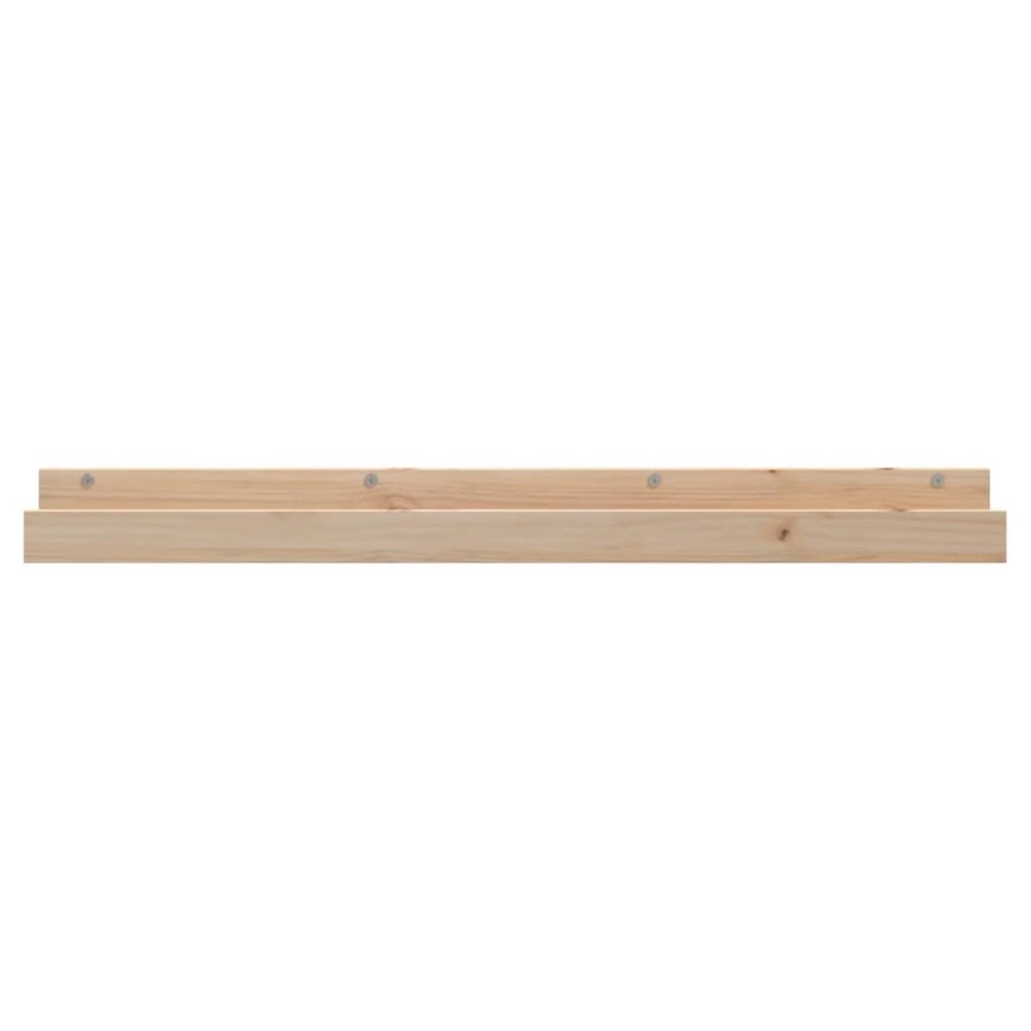 Estantes de pared 2 uds madera maciza de pino 110x12x9