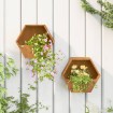 Jardineras de pared 2 uds acero corten oxidado 30x10x25 cm