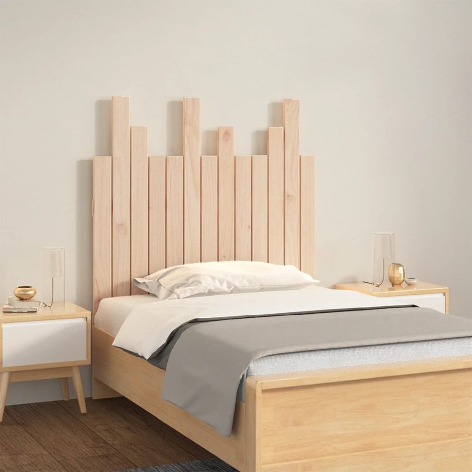 Cabecero de cama de pared madera maciza de pino 82,5x3x80