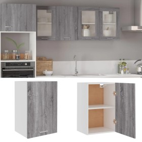 Armario colgante madera contrachapada gris sonoma 39,5x31x60