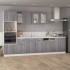Armario colgante madera contrachapada gris sonoma 39,5x31x60