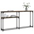 Mesa consola madera de ingeniería roble ahumado 145x22,5x75