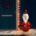 Papá Noel de Navidad decorativo con LED tela lujosa 120