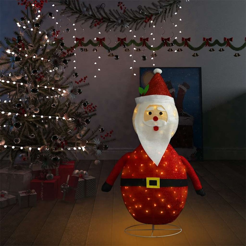 Papá Noel de Navidad decorativo con LED tela lujosa 120
