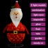 Papá Noel de Navidad decorativo con LED tela lujosa 120