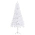 Árbol de Navidad artificial de esquina blanco 210 cm