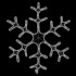 Figura de Navidad copo de nieve 144 LEDs blanco cálido 59x59