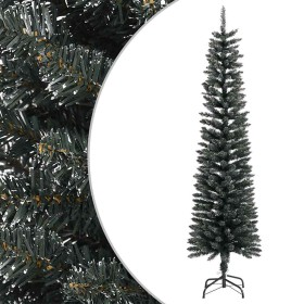 Árbol Navidad artificial estrecho con soporte PVC verde 180