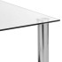 Mesa auxiliar de vidrio templado transparente 45x50x45
