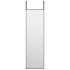 VidaXL Espejo de puerta cristal y aluminio negro 30x100