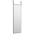 VidaXL Espejo de puerta cristal y aluminio negro 30x100