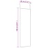 VidaXL Espejo de puerta cristal y aluminio negro 30x100