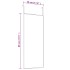 Espejo de puerta cristal y aluminio negro 30x80