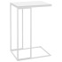 Mesa auxiliar de madera contrachapada blanco 40x30x59