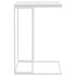 Mesa auxiliar de madera contrachapada blanco 40x30x59