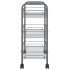 Carrito de cocina 3 niveles hierro gris 46x26x64