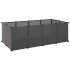 Jaula para animales pequeños negro PP y acero 144x74x46,5
