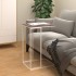Mesa auxiliar de madera contrachapada blanco 40x30x59