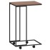 Mesa auxiliar con ruedas de contrachapado negro 40x30x63,5
