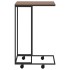 Mesa auxiliar con ruedas de contrachapado negro 40x30x63,5