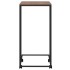 Mesa auxiliar con ruedas de contrachapado negro 40x30x63,5