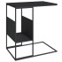Mesa auxiliar de madera contrachapada negra 55x36x59,5
