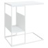 Mesa auxiliar de madera contrachapada blanco 55x36x59,5