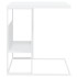 Mesa auxiliar de madera contrachapada blanco 55x36x59,5