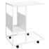Mesa auxiliar con ruedas madera ingeniería blanco 55x36x63,5