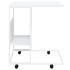 Mesa auxiliar con ruedas madera ingeniería blanco 55x36x63,5