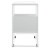 Mesa auxiliar con ruedas madera ingeniería blanco 55x36x63,5