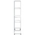 Soporte para flores 5 alturas ruedas hierro blanco