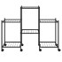 Soporte para flores con ruedas hierro negro 83x25x63,5