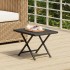 Mesa plegable ratán sintético negro 45x35x32