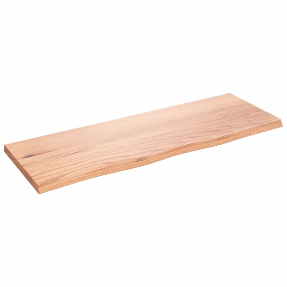 Estante de pared madera de roble tratada marrón claro