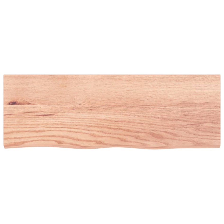 Estante de pared madera de roble tratada marrón claro