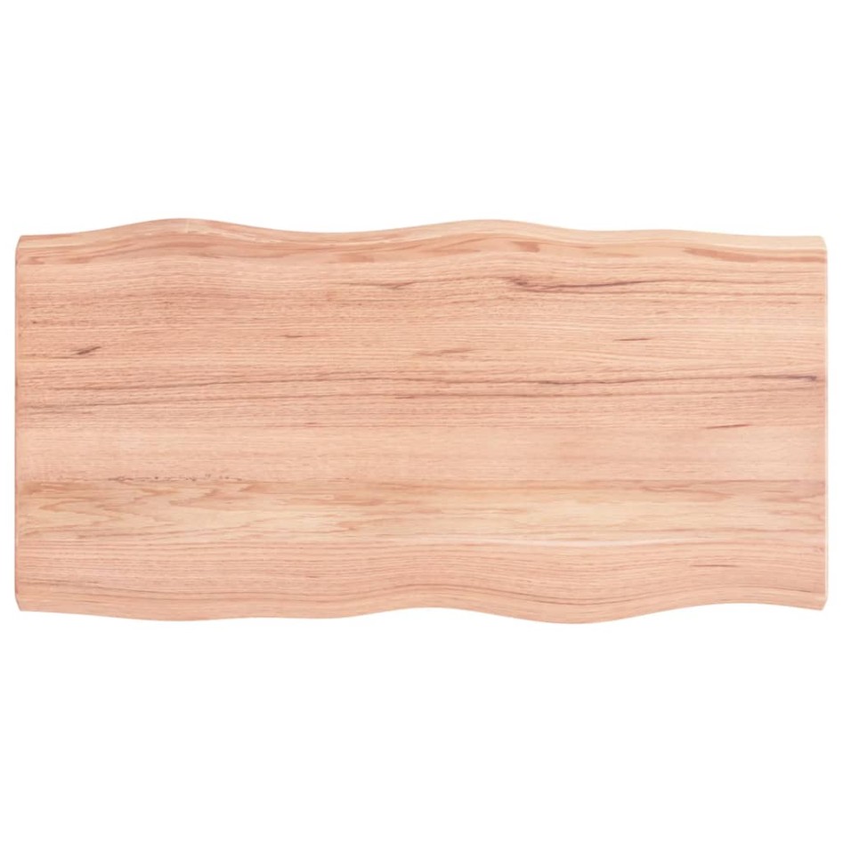 Tablero mesa madera tratada borde natural marrón