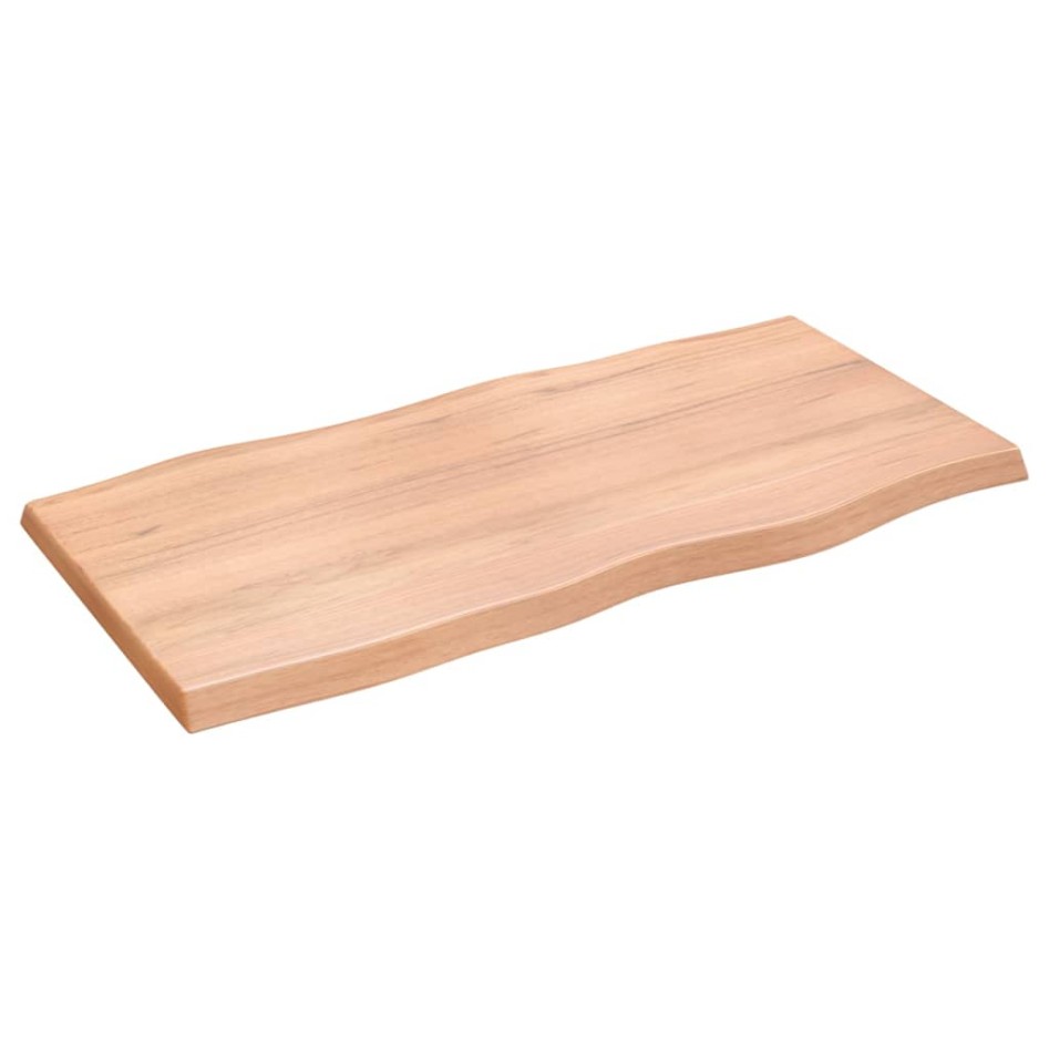 Tablero mesa madera tratada borde natural marrón