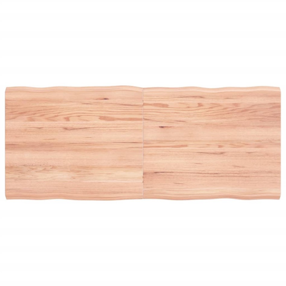 Tablero mesa madera tratada borde natural marrón
