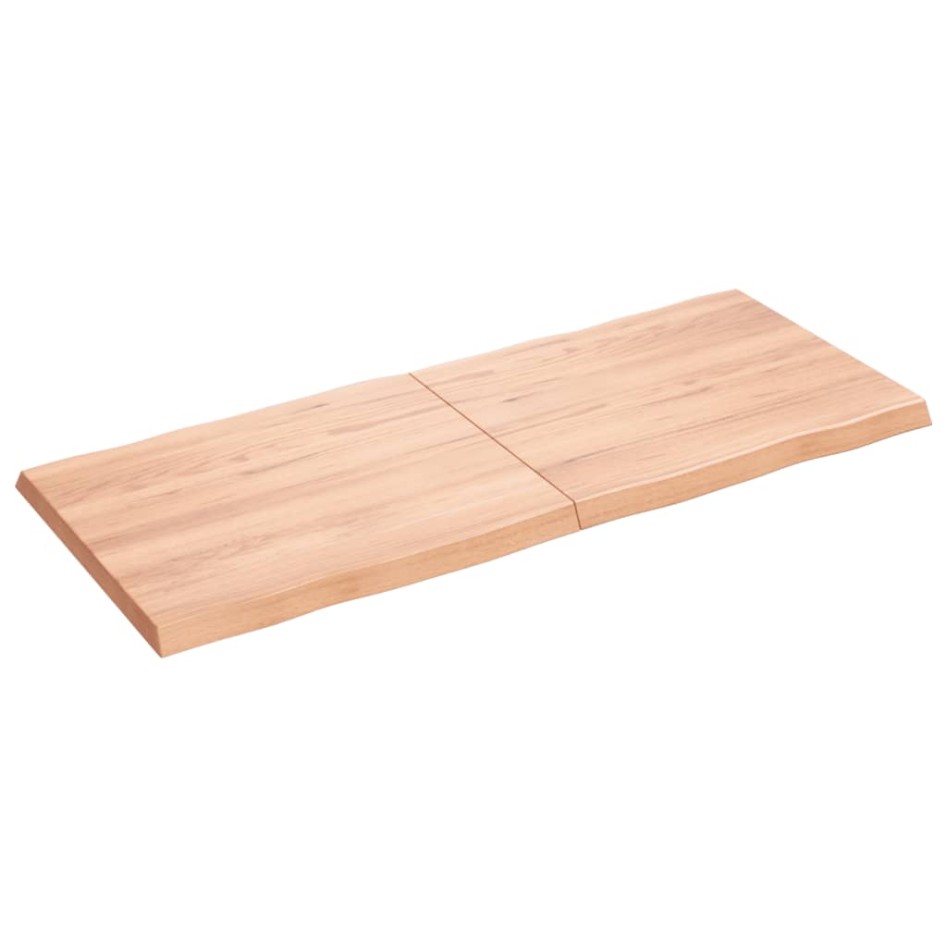 Tablero mesa madera tratada borde natural marrón