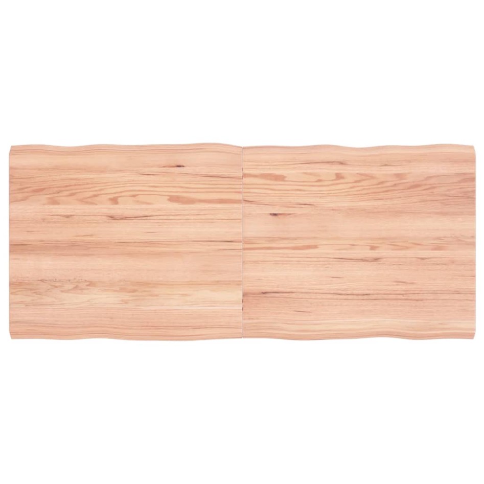 Tablero mesa madera tratada borde natural marrón