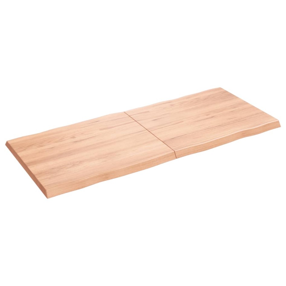 Tablero mesa madera tratada borde natural marrón