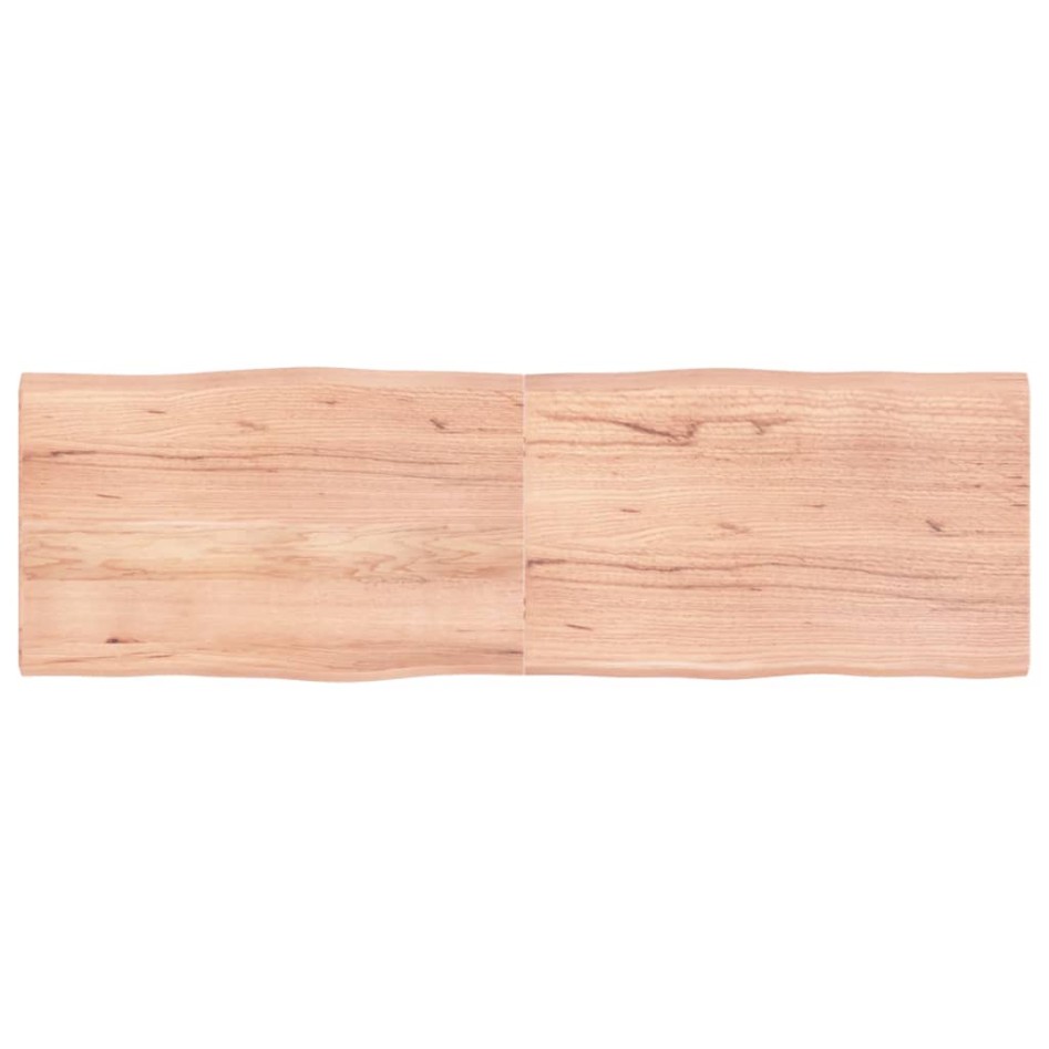 Tablero mesa madera tratada borde natural marrón