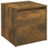 Cajón taburete madera contrachapada roble ahumado 40,5x40x40