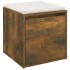Cajón taburete madera contrachapada roble ahumado 40,5x40x40