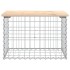 Banco de jardín diseño gaviones madera maciza pino 63x44x42