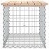 Banco de jardín diseño gaviones madera maciza pino 63x44x42