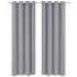 Cortinas opacas 2 piezas con ojales de metal 135x175 cm