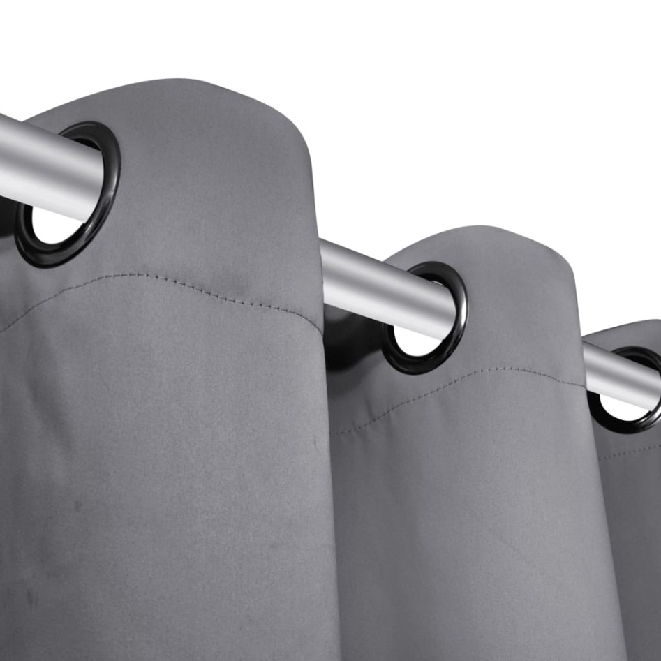 Cortinas opacas 2 piezas con ojales de metal 135x175 cm