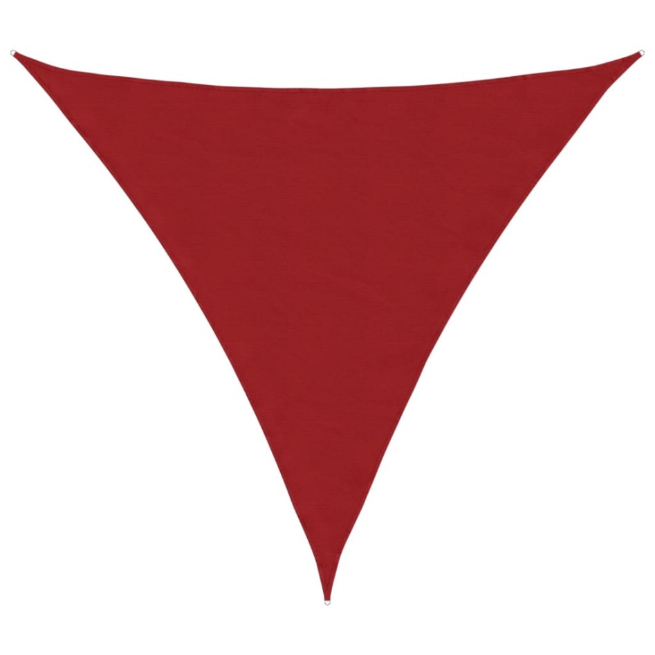 Toldo de vela triangular tela Oxford rojo 4,5x4,5x4,5